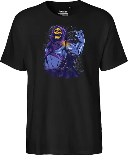 evil golden skull - evil, masterofuniverse, heman, skeletor, cool, sword master, dark magic, kingdom, 80s, vintage, retro - Fairtrade T-Shirt
