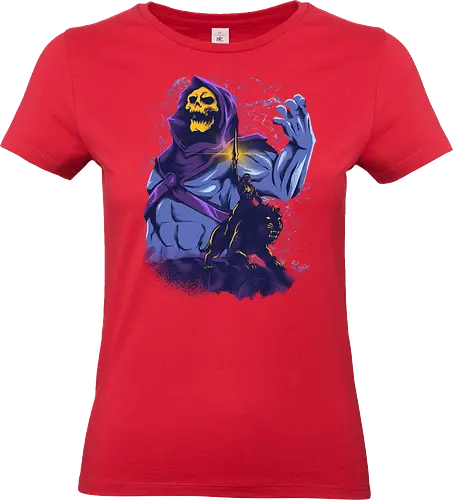 evil golden skull - evil, masterofuniverse, heman, skeletor, cool, sword master, dark magic, kingdom, 80s, vintage, retro - Standard T-Shirt (Women)