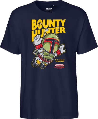 super hunter - Space Opera, Bounty Hunter, movie, mashup, gaming, parody, mario bros - Fairtrade T-Shirt