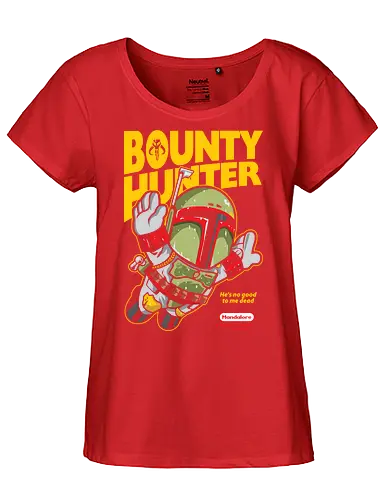 super hunter - Space Opera, Bounty Hunter, movie, mashup, gaming, parody, mario bros - Fairtrade Girl Shirt