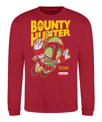 super hunter - Space Opera, Bounty Hunter, movie, mashup, gaming, parody, mario bros - Sweatshirt