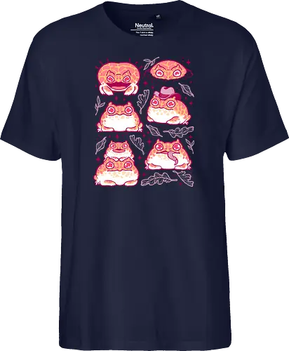 Cute Retrogaming Frog - pacman frog, ceratophrys cranwelli, cute, kawaii, love, pink, seamless, pattern, xmorfina, frogs, toad, funny, apricot, strawberry, albino - Fairtrade T-Shirt