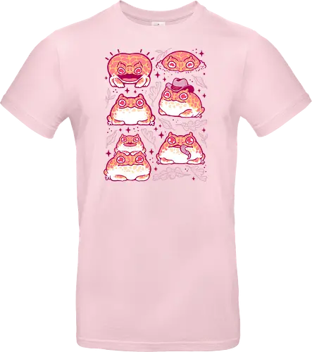 Cute Retrogaming Frog - pacman frog, ceratophrys cranwelli, cute, kawaii, love, pink, seamless, pattern, xmorfina, frogs, toad, funny, apricot, strawberry, albino - Standard T-Shirt