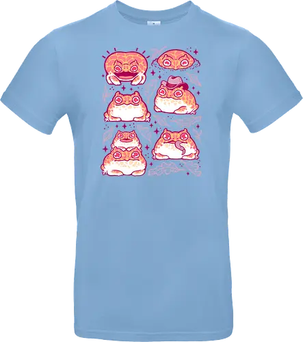 Cute Retrogaming Frog - pacman frog, ceratophrys cranwelli, cute, kawaii, love, pink, seamless, pattern, xmorfina, frogs, toad, funny, apricot, strawberry, albino - Standard T-Shirt