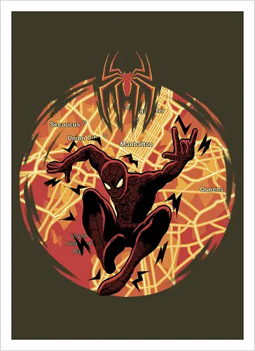 New Day In NYC - Superhero, NYC - Artprint