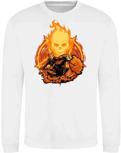 Ride Through The Fire - Ghost Rider, Comic, Fire - Sweatshirt