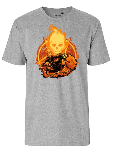 Ride Through The Fire - Ghost Rider, Comic, Fire - Fairtrade T-Shirt