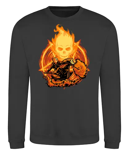 Ride Through The Fire - Ghost Rider, Comic, Fire - Sweatshirt