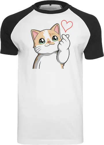 fromMilowwithLove - Smilow, Twitch, Streamer, Katze, Chaos, Liebe, Herz - Raglan T-Shirt