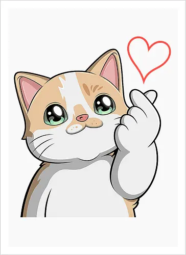 fromMilowwithLove - Smilow, Twitch, Streamer, Katze, Chaos, Liebe, Herz - Artprint