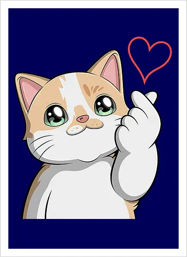 fromMilowwithLove - Smilow, Twitch, Streamer, Katze, Chaos, Liebe, Herz - Artprint