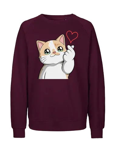fromMilowwithLove - Smilow, Twitch, Streamer, Katze, Chaos, Liebe, Herz - Fairtrade Sweatshirt