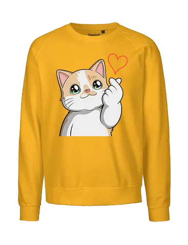 fromMilowwithLove - Smilow, Twitch, Streamer, Katze, Chaos, Liebe, Herz - Fairtrade Sweatshirt