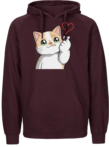 fromMilowwithLove - Smilow, Twitch, Streamer, Katze, Chaos, Liebe, Herz - Fairtrade Hoodie