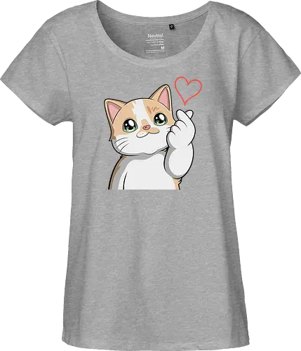fromMilowwithLove - Smilow, Twitch, Streamer, Katze, Chaos, Liebe, Herz - Fairtrade Girl Shirt