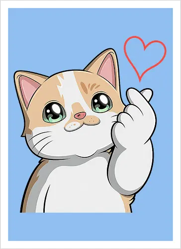 fromMilowwithLove-pocket - Smilow, Twitch, Streamer, Katze, Chaos, Liebe, Herz - Artprint