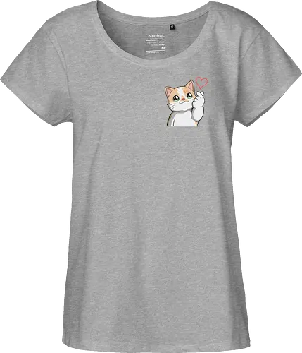 fromMilowwithLove-pocket - Smilow, Twitch, Streamer, Katze, Chaos, Liebe, Herz - Fairtrade Girl Shirt