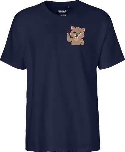 fromWolimswithLove-pocket - Smilow, Wolims, Twitch, Streamer, Katze, Chaos, Liebe, Herz - Fairtrade T-Shirt