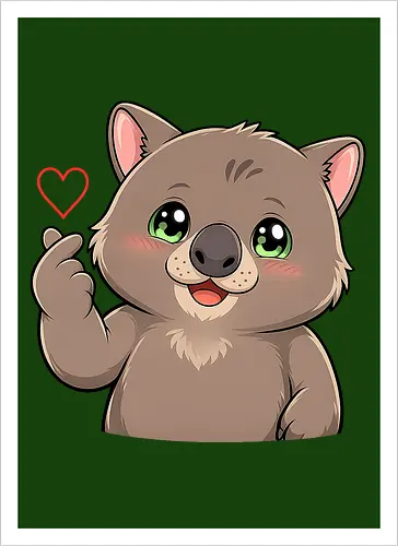 fromWolimswithLove-pocket - Smilow, Wolims, Twitch, Streamer, Katze, Chaos, Liebe, Herz - Artprint