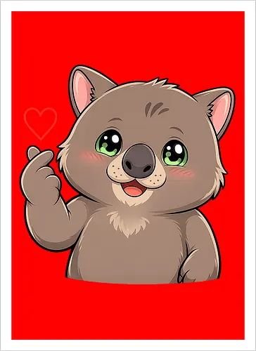 fromWolimswithLove-pocket - Smilow, Wolims, Twitch, Streamer, Katze, Chaos, Liebe, Herz - Artprint