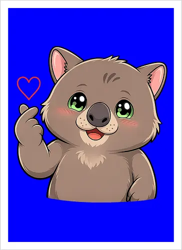 fromWolimswithLove-pocket - Smilow, Wolims, Twitch, Streamer, Katze, Chaos, Liebe, Herz - Artprint
