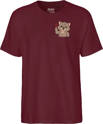 fromWolimswithLove-pocket - Smilow, Wolims, Twitch, Streamer, Katze, Chaos, Liebe, Herz - Fairtrade T-Shirt