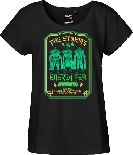 The Storms Energy Tea - big trouble in little china, 80s, 80s movies, cult movies, geek, green tea, jack burton, lo pan, martial arts, matcha, nerd, nostalgia, retro, tea drinker, vintage - Fairtrade Girl Shirt