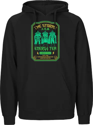 The Storms Energy Tea - big trouble in little china, 80s, 80s movies, cult movies, geek, green tea, jack burton, lo pan, martial arts, matcha, nerd, nostalgia, retro, tea drinker, vintage - Fairtrade Hoodie