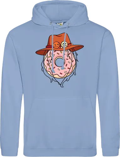 The Ultimate Anime Meme - One Piece meme shirt, Portgas D Ace merch, Fire Fist donut graphic, dark humor anime tee, tragic anime meme apparel, iconic pirate hat design, otaku inside joke clothing, funny manga streetwear, aesthetic anime food shirt, anime heartbreak tee - Standard Hoodie