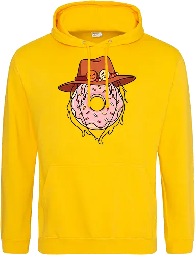 The Ultimate Anime Meme - One Piece meme shirt, Portgas D Ace merch, Fire Fist donut graphic, dark humor anime tee, tragic anime meme apparel, iconic pirate hat design, otaku inside joke clothing, funny manga streetwear, aesthetic anime food shirt, anime heartbreak tee - Standard Hoodie