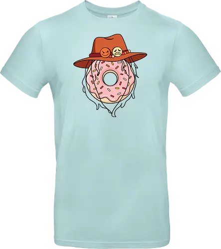 The Ultimate Anime Meme - One Piece meme shirt, Portgas D Ace merch, Fire Fist donut graphic, dark humor anime tee, tragic anime meme apparel, iconic pirate hat design, otaku inside joke clothing, funny manga streetwear, aesthetic anime food shirt, anime heartbreak tee - Standard T-Shirt