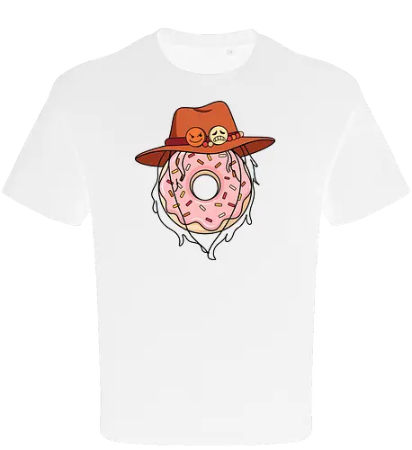 The Ultimate Anime Meme - One Piece meme shirt, Portgas D Ace merch, Fire Fist donut graphic, dark humor anime tee, tragic anime meme apparel, iconic pirate hat design, otaku inside joke clothing, funny manga streetwear, aesthetic anime food shirt, anime heartbreak tee - Oversize T-Shirt