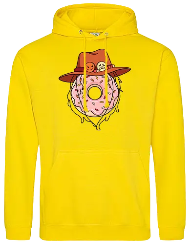 The Ultimate Anime Meme - One Piece meme shirt, Portgas D Ace merch, Fire Fist donut graphic, dark humor anime tee, tragic anime meme apparel, iconic pirate hat design, otaku inside joke clothing, funny manga streetwear, aesthetic anime food shirt, anime heartbreak tee - Standard Hoodie