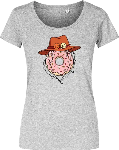 The Ultimate Anime Meme - One Piece meme shirt, Portgas D Ace merch, Fire Fist donut graphic, dark humor anime tee, tragic anime meme apparel, iconic pirate hat design, otaku inside joke clothing, funny manga streetwear, aesthetic anime food shirt, anime heartbreak tee - Women T-Shirt
