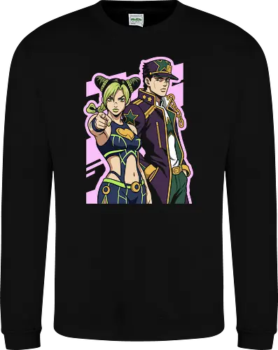 Ocean Lineage: The Star Legacy - Jojo Bizarre Adventure shirt, Jolyne Cujoh graphic tee, Jotaro Kujo merch, Stone Ocean apparel, anime family streetwear, bizarre anime fashion, JJBA part 6 clothing, aesthetic otaku graphic, shonen manga fashion, anime pose shirt - Sweatshirt