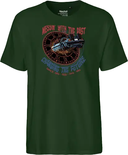 Mess with the past change the future - Movie, film, classic movie, time travel, family, sci-fi, comedy, future - Fairtrade T-Shirt