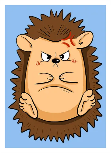 Grumpy Igel - Grumpy, Igel, Comic, Hedgehog - Artprint