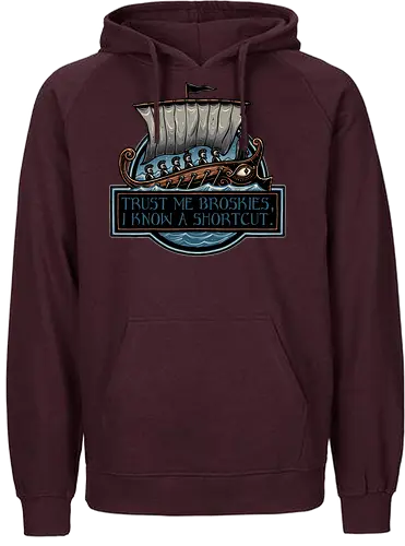 Shortcut took 10 years - Movie, film, myth, adventure, poem, action, fantasy, mythic, funny, humor - Fairtrade Hoodie