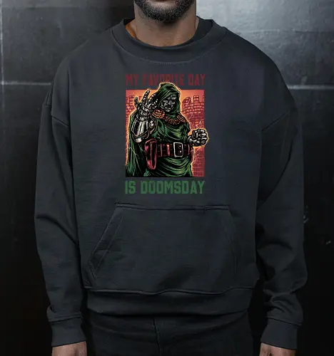 My Favorite Day is Doomsday - Movie, film, comics, sci-fi, science fiction, action, character, super villain - Cropped Sweatshirt