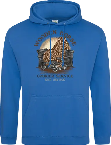 Wooden Horse Courier Service - Movie, film, myth, adventure, poem, action, fantasy, mythic, horse - Standard Hoodie