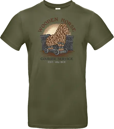 Wooden Horse Courier Service - Movie, film, myth, adventure, poem, action, fantasy, mythic, horse - Standard T-Shirt