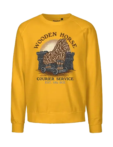 Wooden Horse Courier Service - Movie, film, myth, adventure, poem, action, fantasy, mythic, horse - Fairtrade Sweatshirt