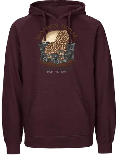 Wooden Horse Courier Service - Movie, film, myth, adventure, poem, action, fantasy, mythic, horse - Fairtrade Hoodie