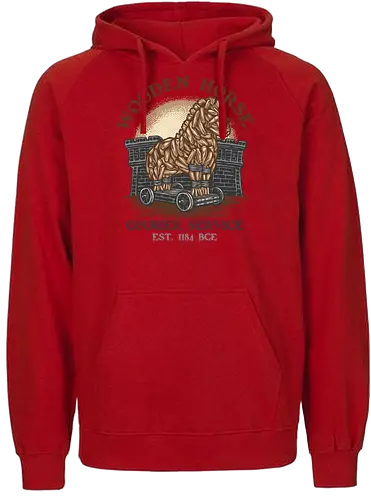 Wooden Horse Courier Service - Movie, film, myth, adventure, poem, action, fantasy, mythic, horse - Fairtrade Hoodie