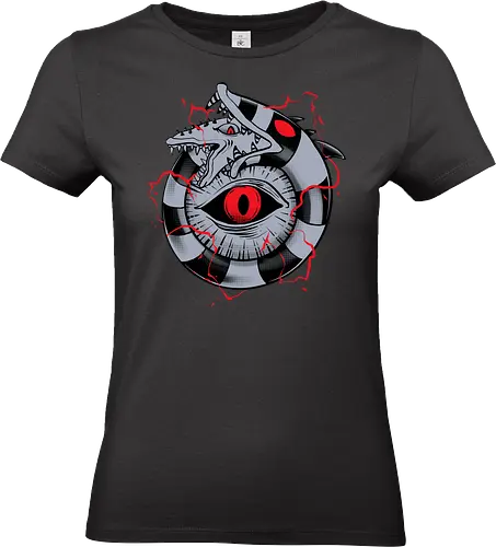 hell ouroboros - Demon, ouroboros, creature, alleyeseeing, snakes, serpent, redeyes, timburton, illuminati - Standard T-Shirt (Women)