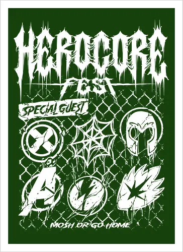 herocore fest  - herocore, avengers, thunderbolt, Magnet, Superhero, galactic, villain, guardian - Artprint