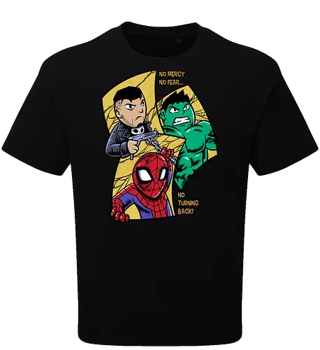 no turning back - Superhero, Superhero, Superhero, superhero, antihero, cool, chibi, cartoon - Oversize T-Shirt