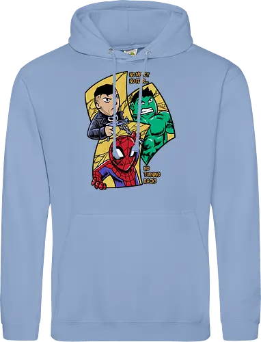 no turning back - Superhero, Superhero, Superhero, superhero, antihero, cool, chibi, cartoon - Standard Hoodie