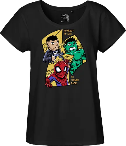 no turning back - Superhero, Superhero, Superhero, superhero, antihero, cool, chibi, cartoon - Fairtrade Girl Shirt