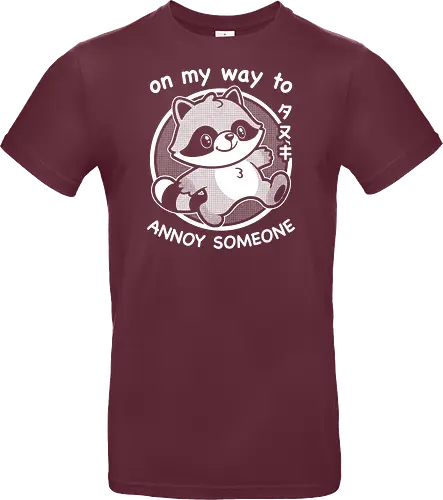 Cute Annoying Raccoon - Cute, Cute Animals, Raccoon, Funny Raccoon, Annoy, Annoyed, Annoying, Tanuki, Fun, Funny, Animal, Pet, Funny Animals, Cute Animals, Pets, Sarcasm, Irony, Joke, Jokes, Adorable, Mascot, Japan, Japanese - Standard T-Shirt
